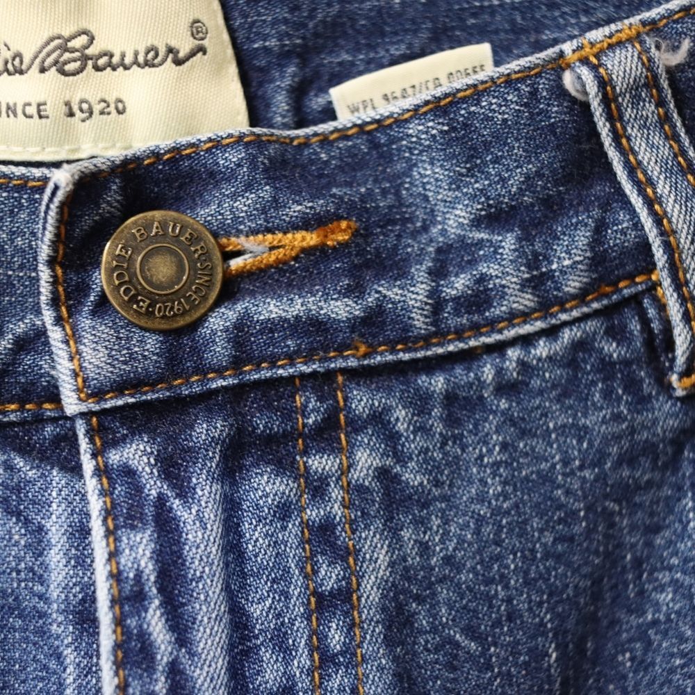 Eddie Bauer Blue Ankle Cropped Jeans Classic Indigo Preppy 90s Vintage 12 - Picture 7 of 12